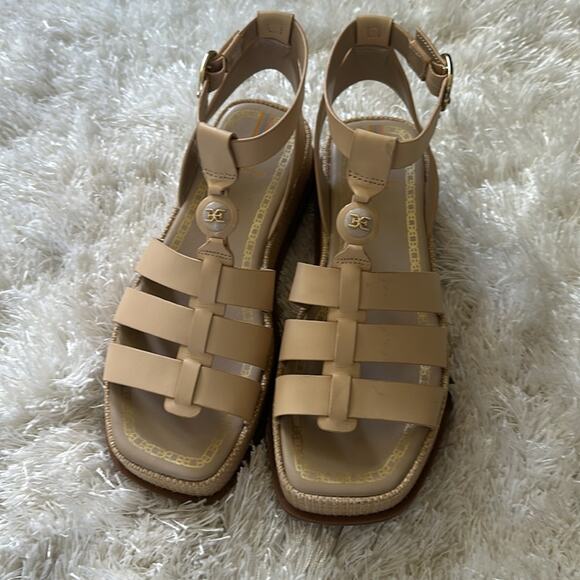 NEW Sam Edelman Naima Platform Fisherman Sandal Natural Tan 9 - Picture 6 of 13